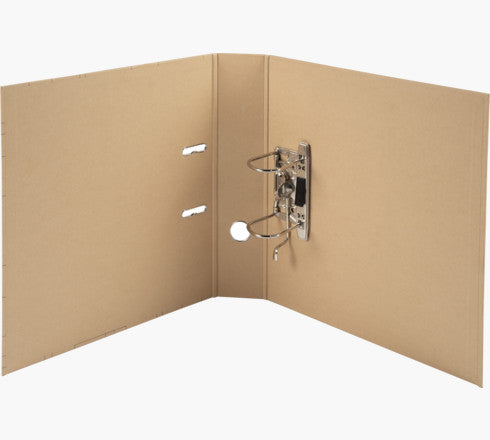 Exacompta Eterneco Ordner – A4 Hochformat – 2-Ring Hebelmechanik, Rücken 70 mm – Braun, mit Niederhalter, FSC