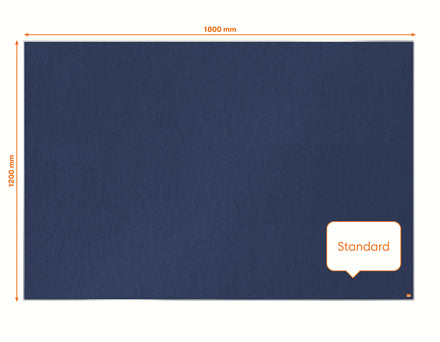 Nobo Pinnwand – Filz, Alurahmen – 180 × 120 cm, Blau, Impression Pro