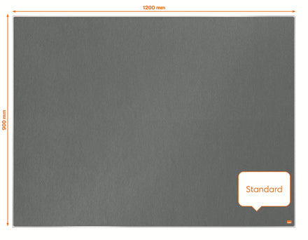 Nobo Pinnwand – Filz, Alurahmen – 119,1 × 88,3 cm, Grau