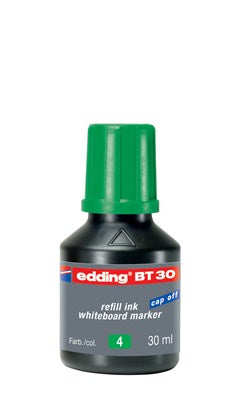 Edding Marker-Nachfüllung BT30 für Edding 250, 28, 29 + 2 weitere – grün, trocken abwischbar, 30 ml