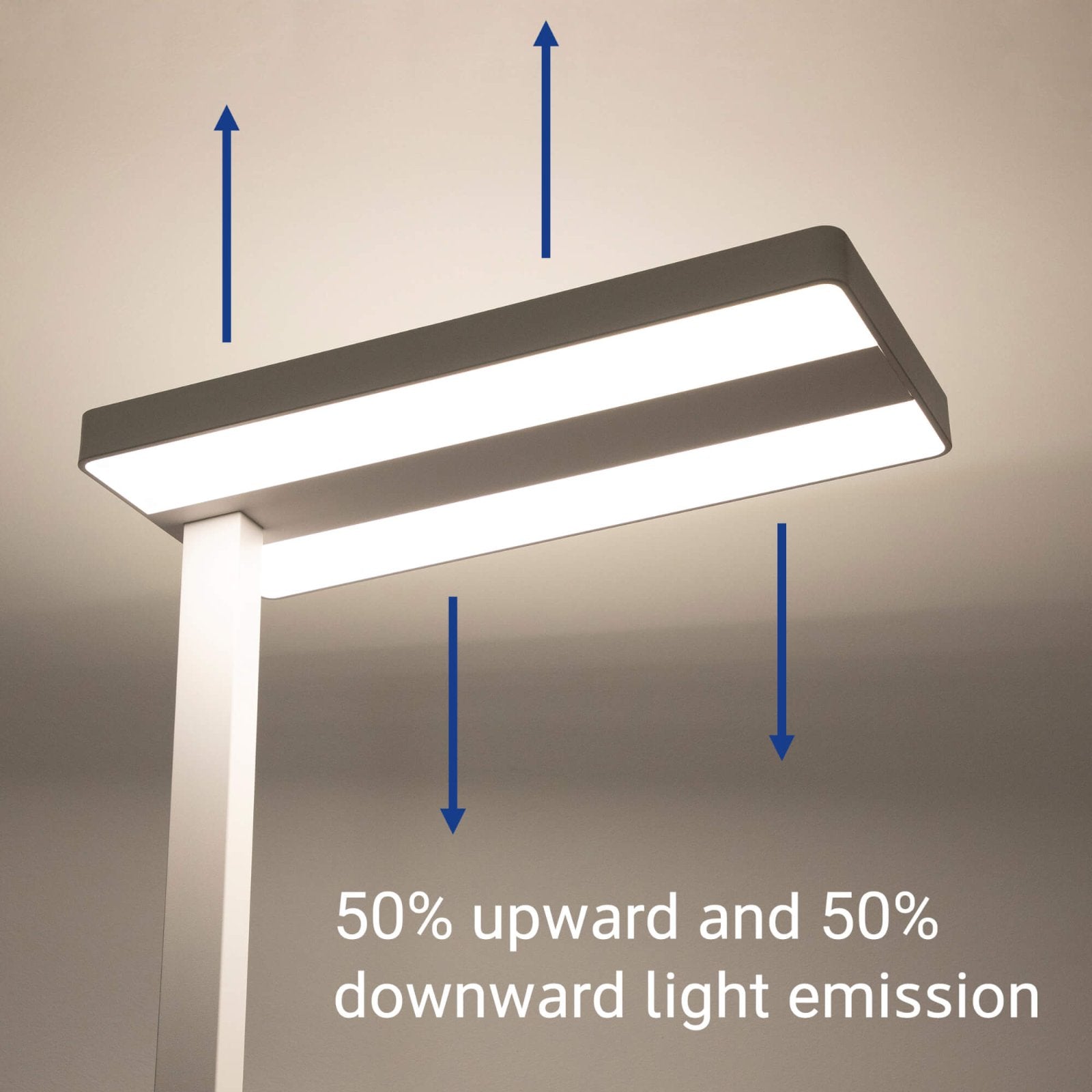 MAUL Stehleuchte LED MAULjaval – dimmbar – 4000 K – 4’549 lm 80 W – weiss