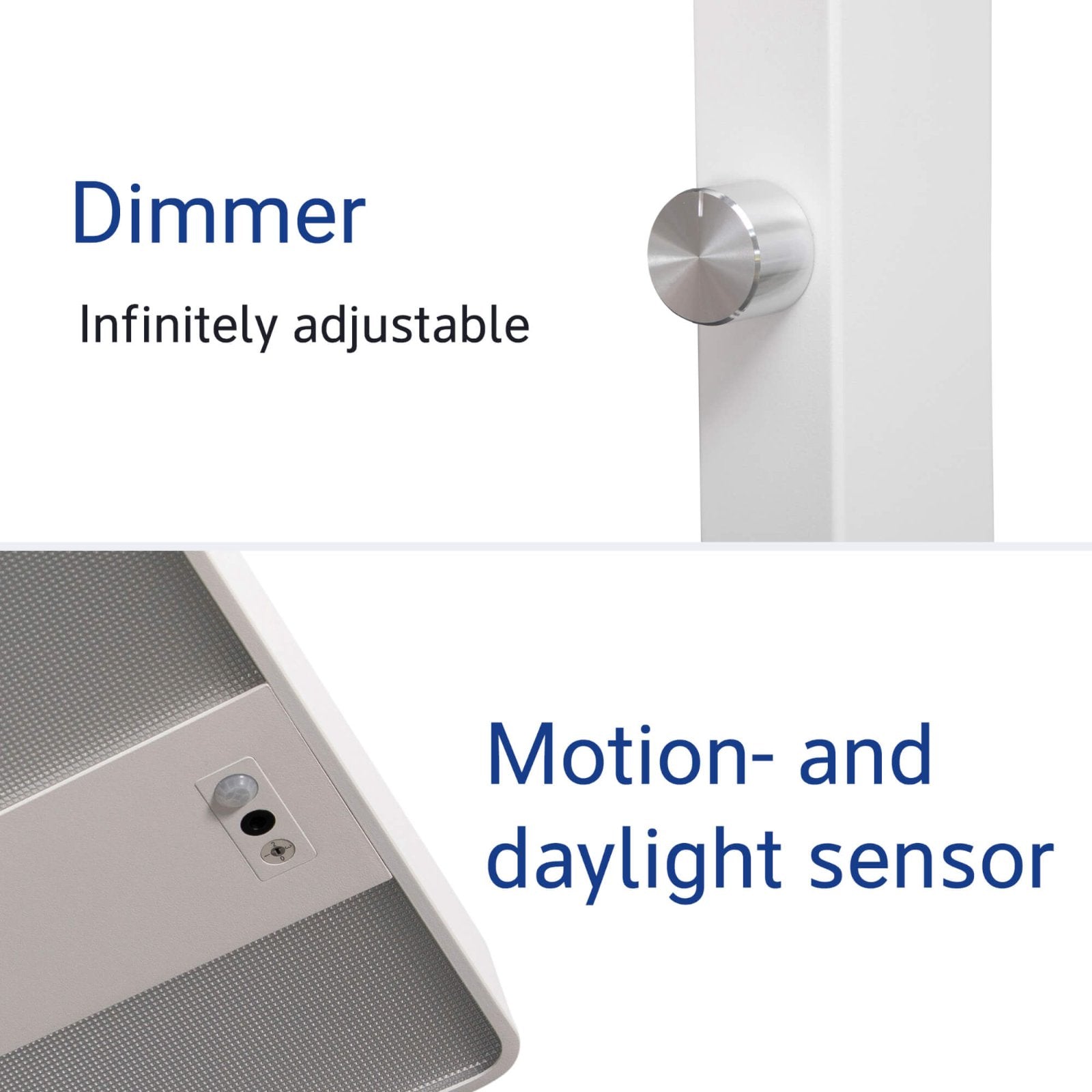 MAUL Stehleuchte LED – Bewegungssensor, Tageslichtsensor, dimmbar – 4000 K – 13’060 lm – weiss, 196 cm