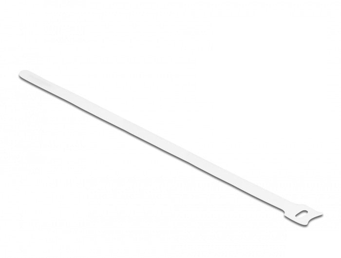 DeLOCK Klettkabelbinder, 300×12 mm, 10er-Pack – Weiss