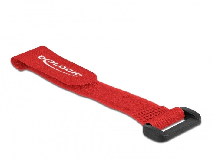 DeLOCK Klettkabelbinder, 20 mm × 0,15 m, Rot, 5 Stück