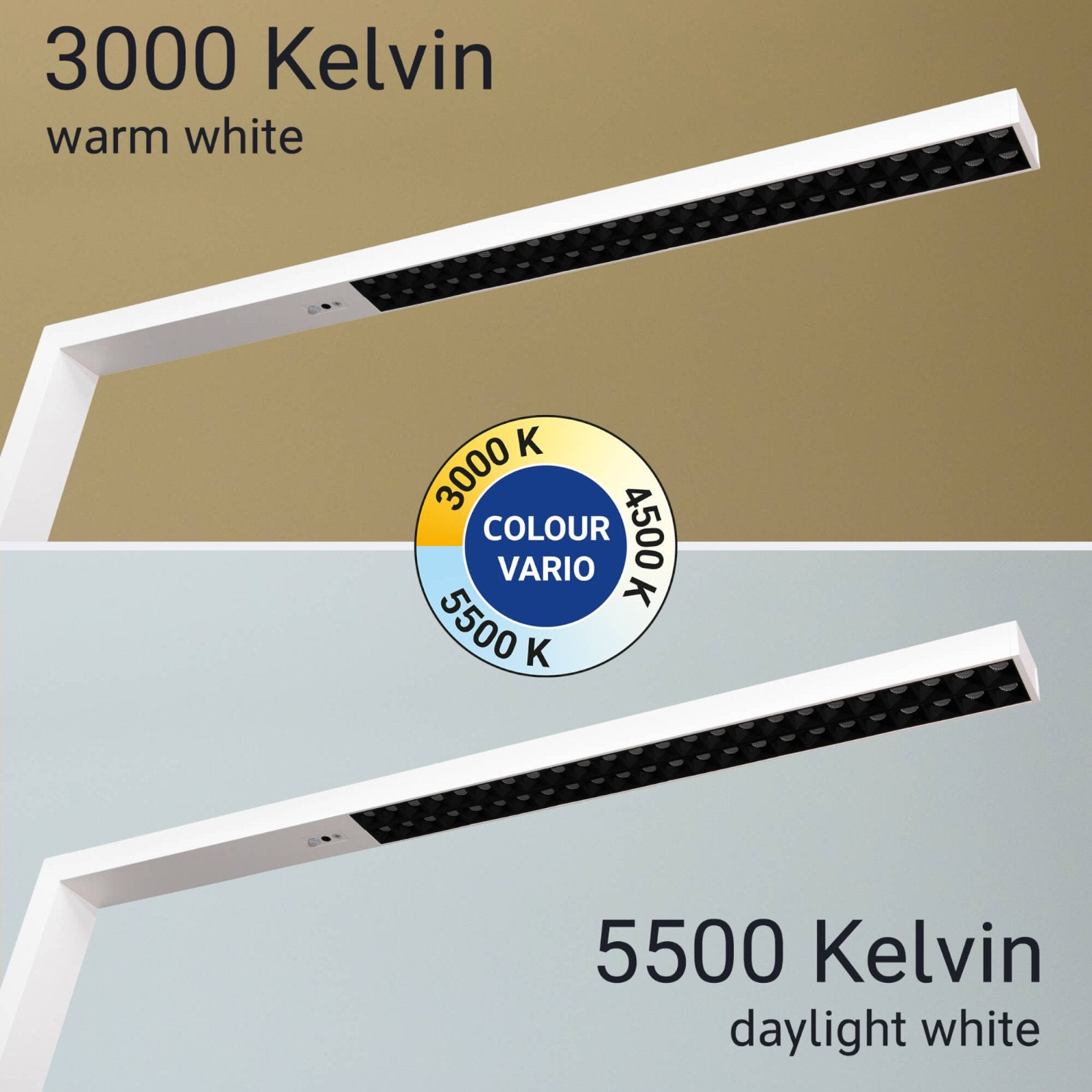MAUL LED-Stehleuchte Sirius Colour Vario – dimmbar – 3000–5700 K – 10’110 lm – weiss
