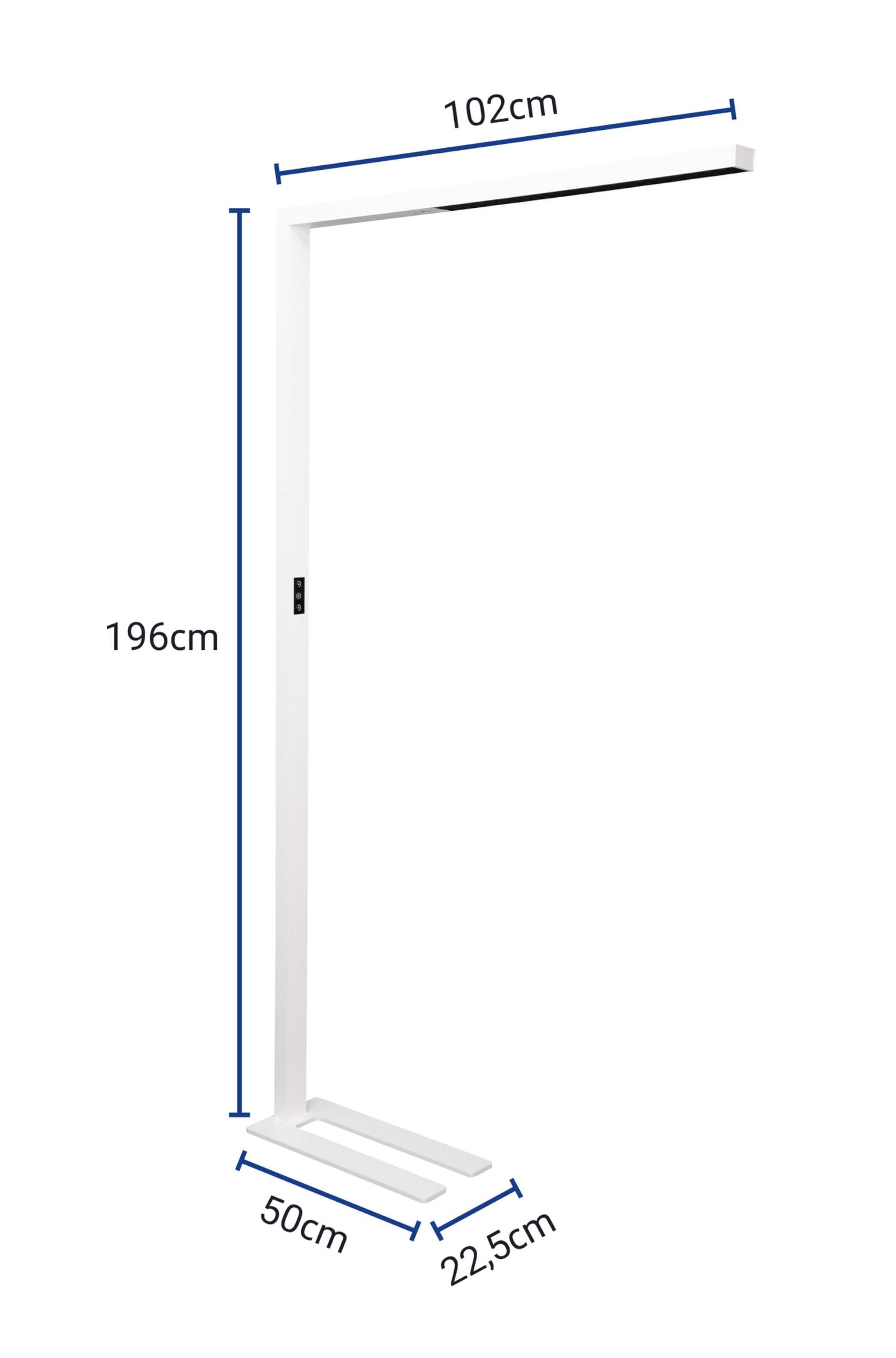 MAUL Stehleuchte LED MAULsirius 8259202 – Bewegungs- & Tageslichtsensor, dimmbar – weiss einstellbar