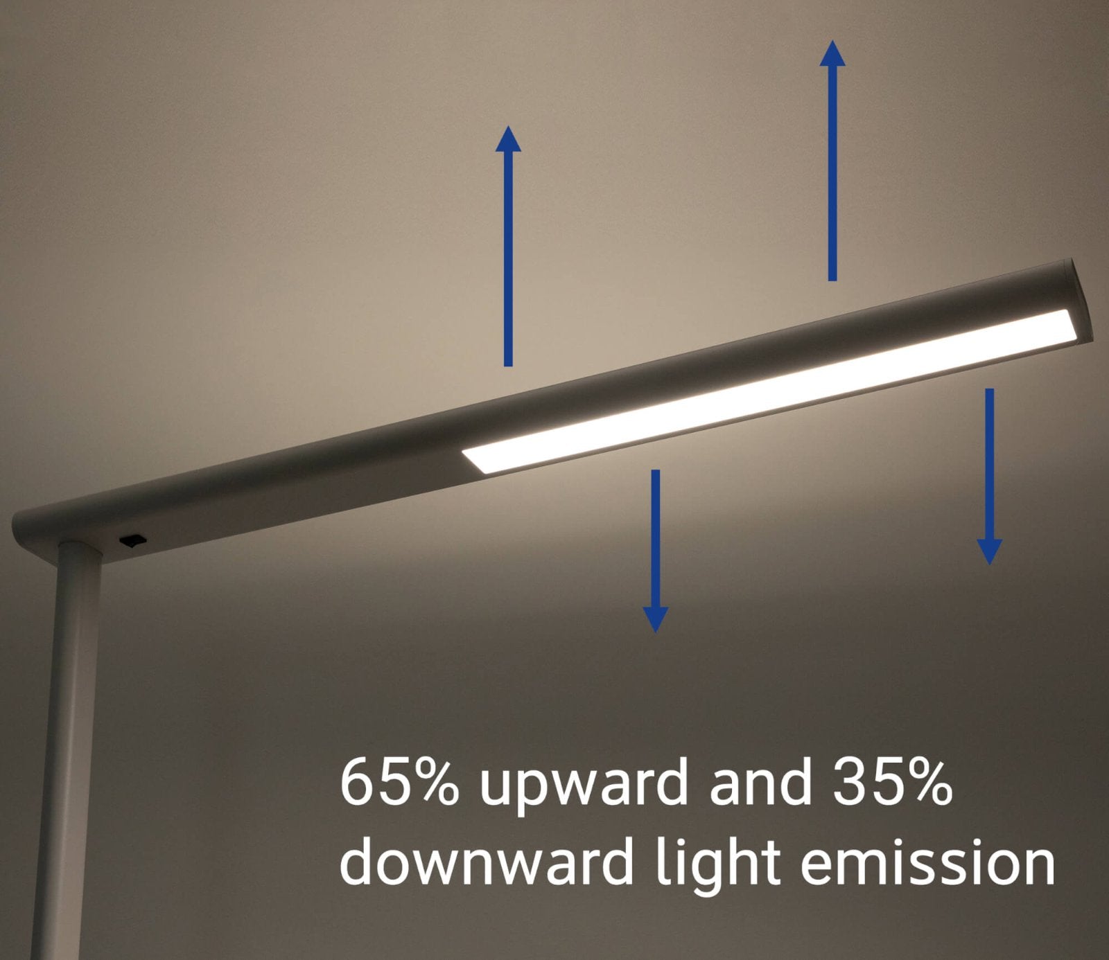 MAUL LED-Stehleuchte jet – 4000 K – 4'650 lm 51 W – weiss, Aluminium
