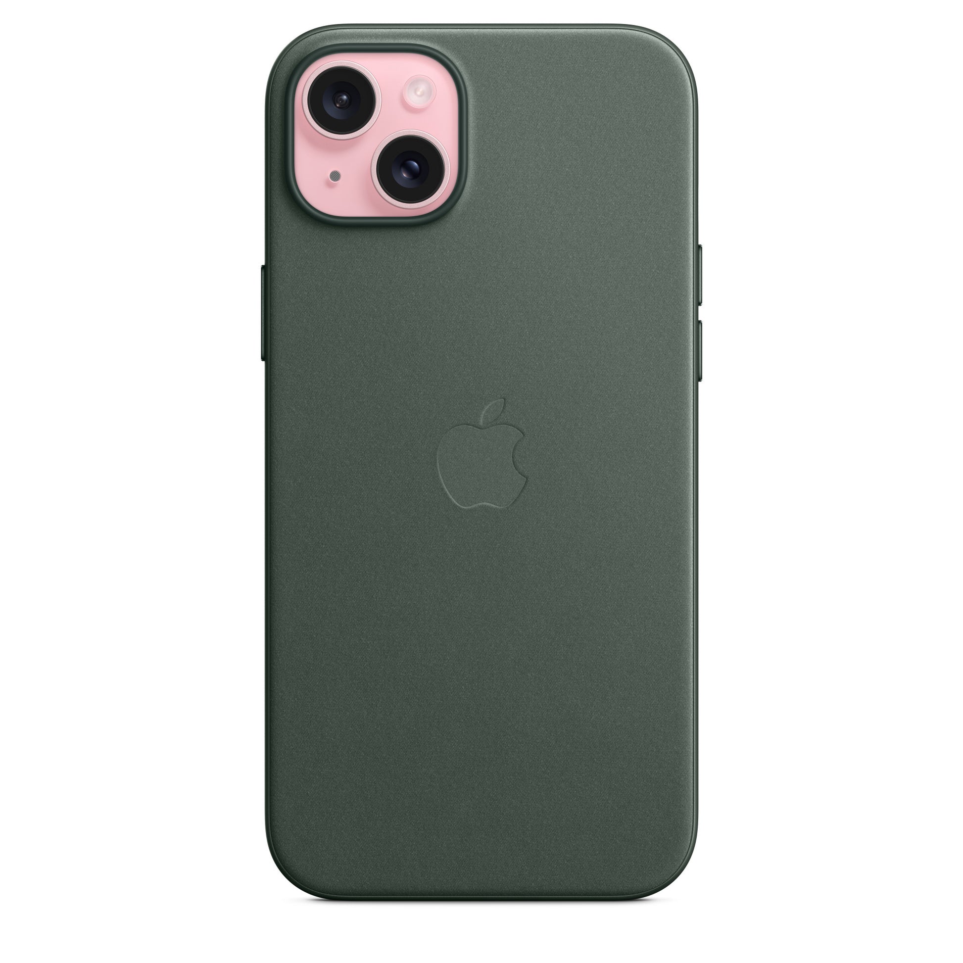 Apple Backcover – für iPhone 15 Plus – grün – Feingewebe, MagSafe-kompatibel
