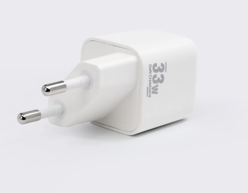 CoreParts Nano Einzelport USB-Wandladegerät 33 W – USB-C×1, PD, GaN – EU-Stecker (Typ C) – Schwarz