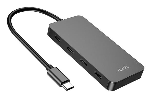 ONIT F01262 USB-Hub – 4× USB-C, 10 Gbit/s, für Windows/Mac/ChromeOS