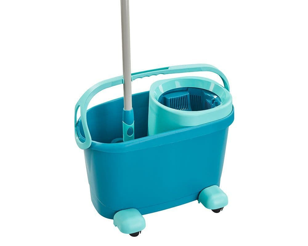 Leifheit Clean Twist M Ergo – Bodenwischer-Set – Wischbreite 33 cm, Teleskopstiel, Türkis