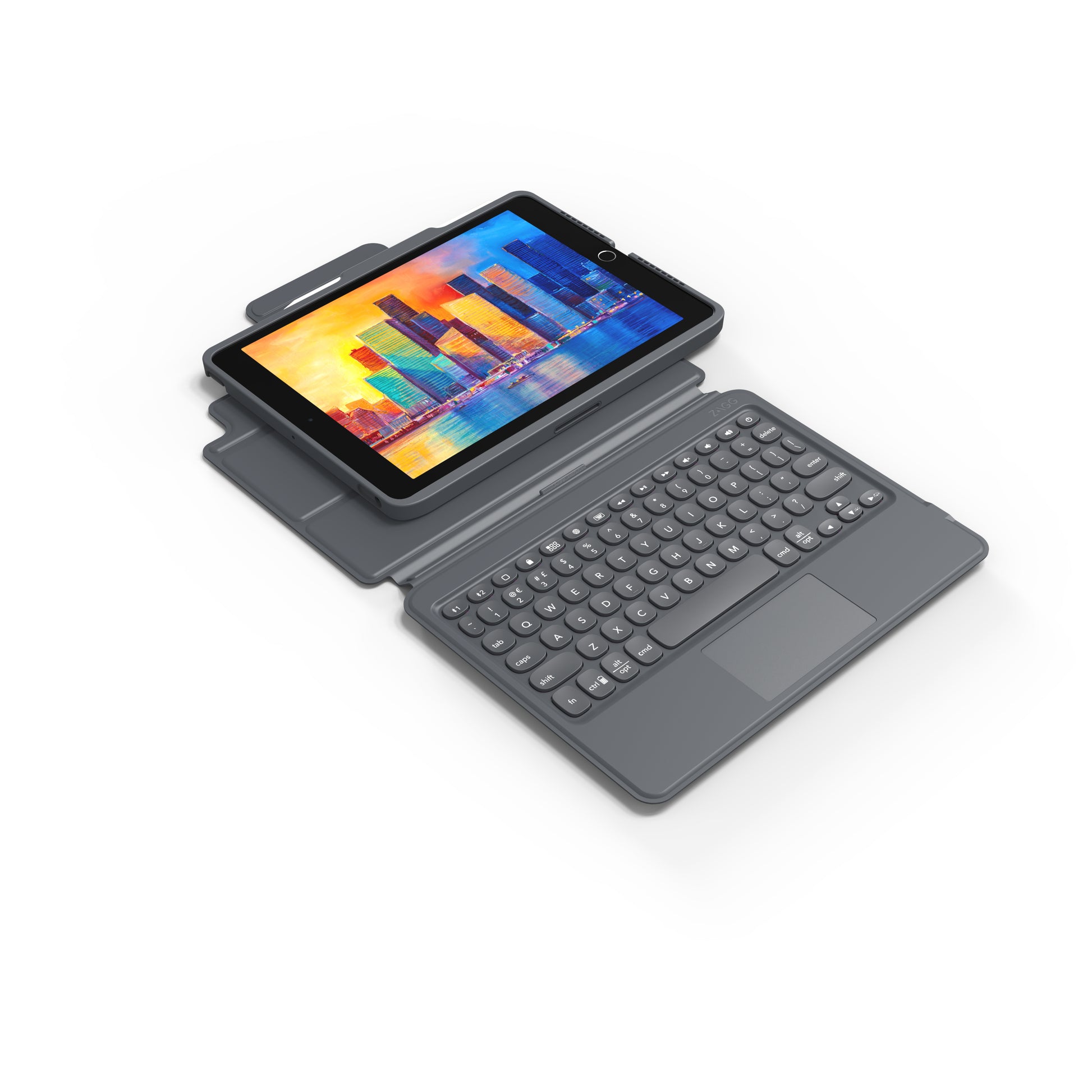 ZAGG KBD Pro Keys – Tastatur mit Touchpad, Schwarz/Grau – für Apple iPad 10,2"