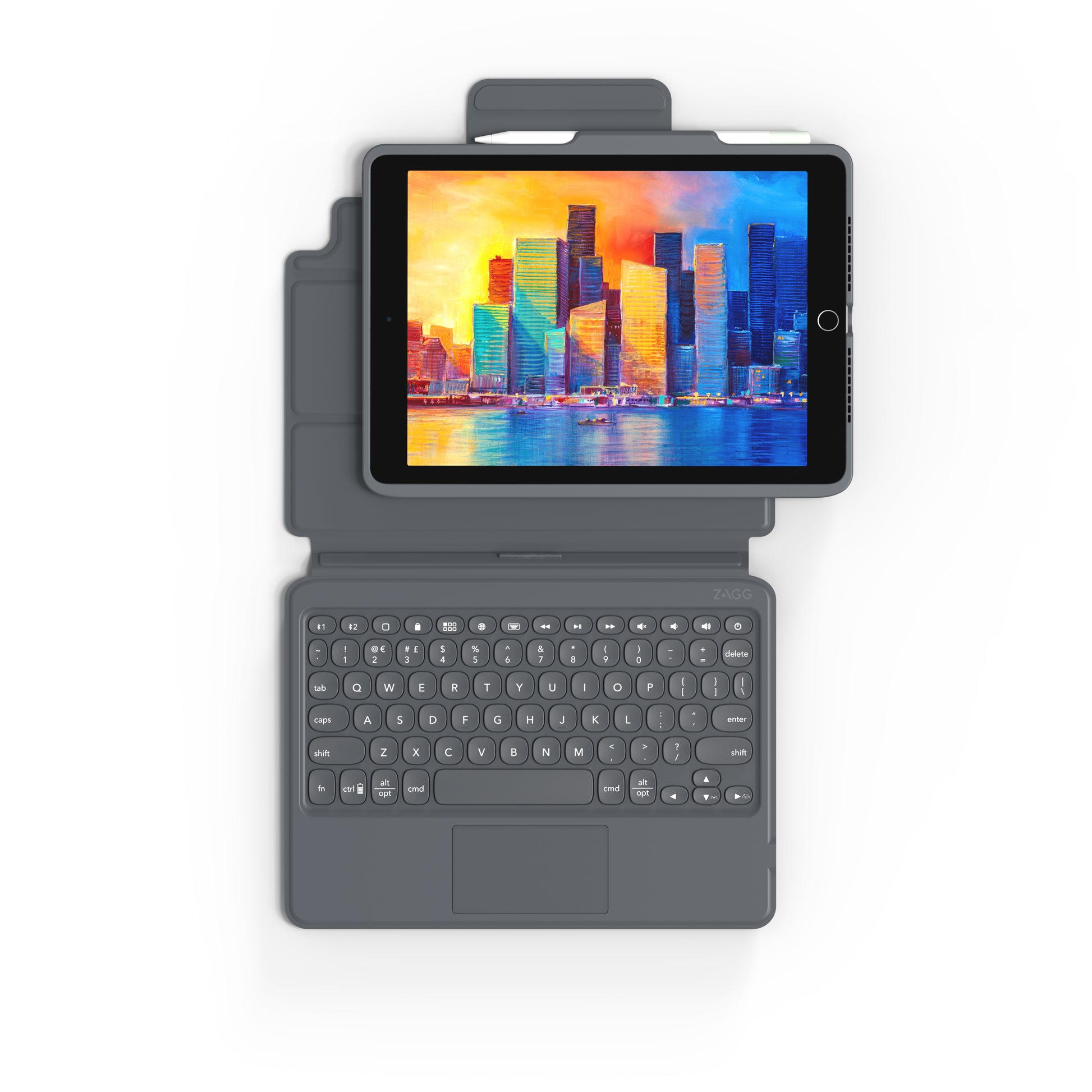 ZAGG KBD Pro Keys – Tastatur mit Touchpad, Schwarz/Grau – für Apple iPad 10,2"