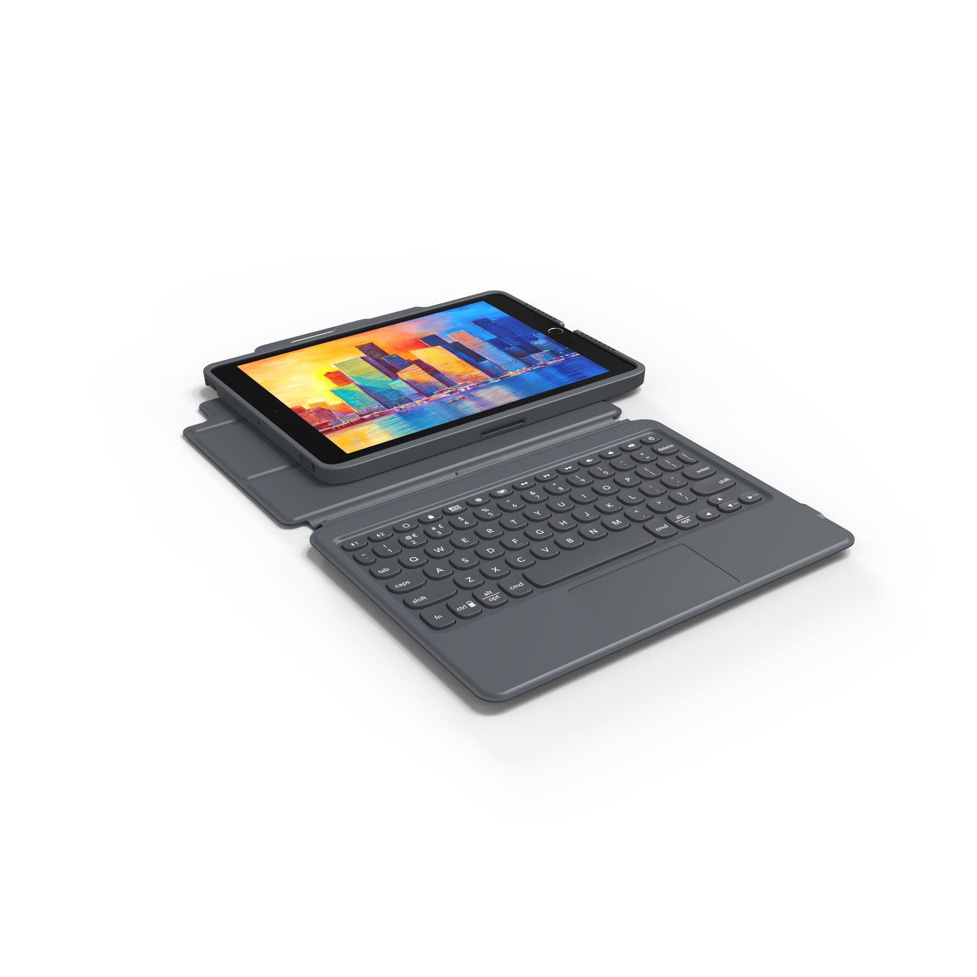 ZAGG Pro Keys – Tastatur, AR-Layout (AR), mit Touchpad, Schwarz/Grau – für Apple iPad 10,2"