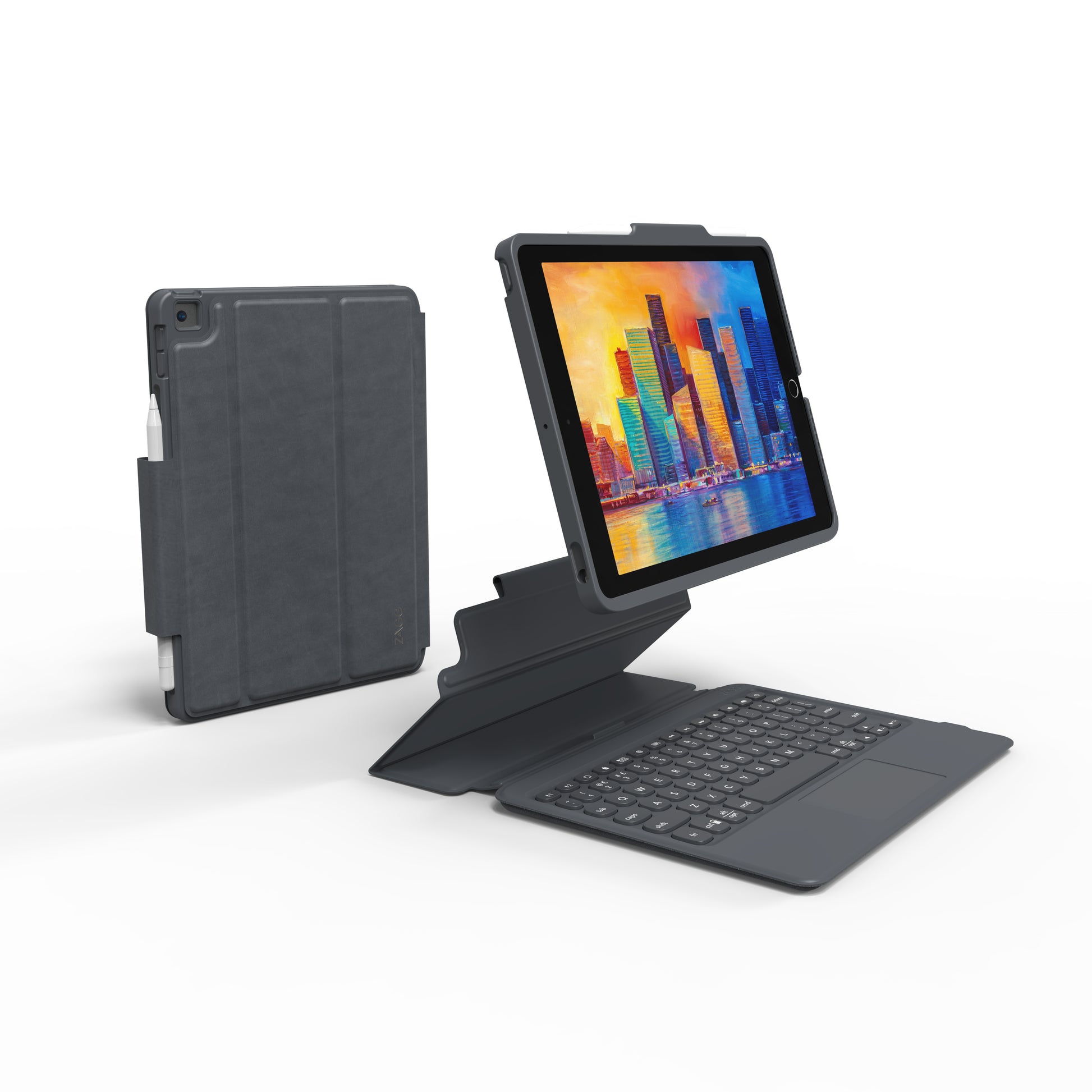 ZAGG KBD Pro Keys – Tastatur mit Touchpad, Schwarz/Grau – für Apple iPad 10,2"