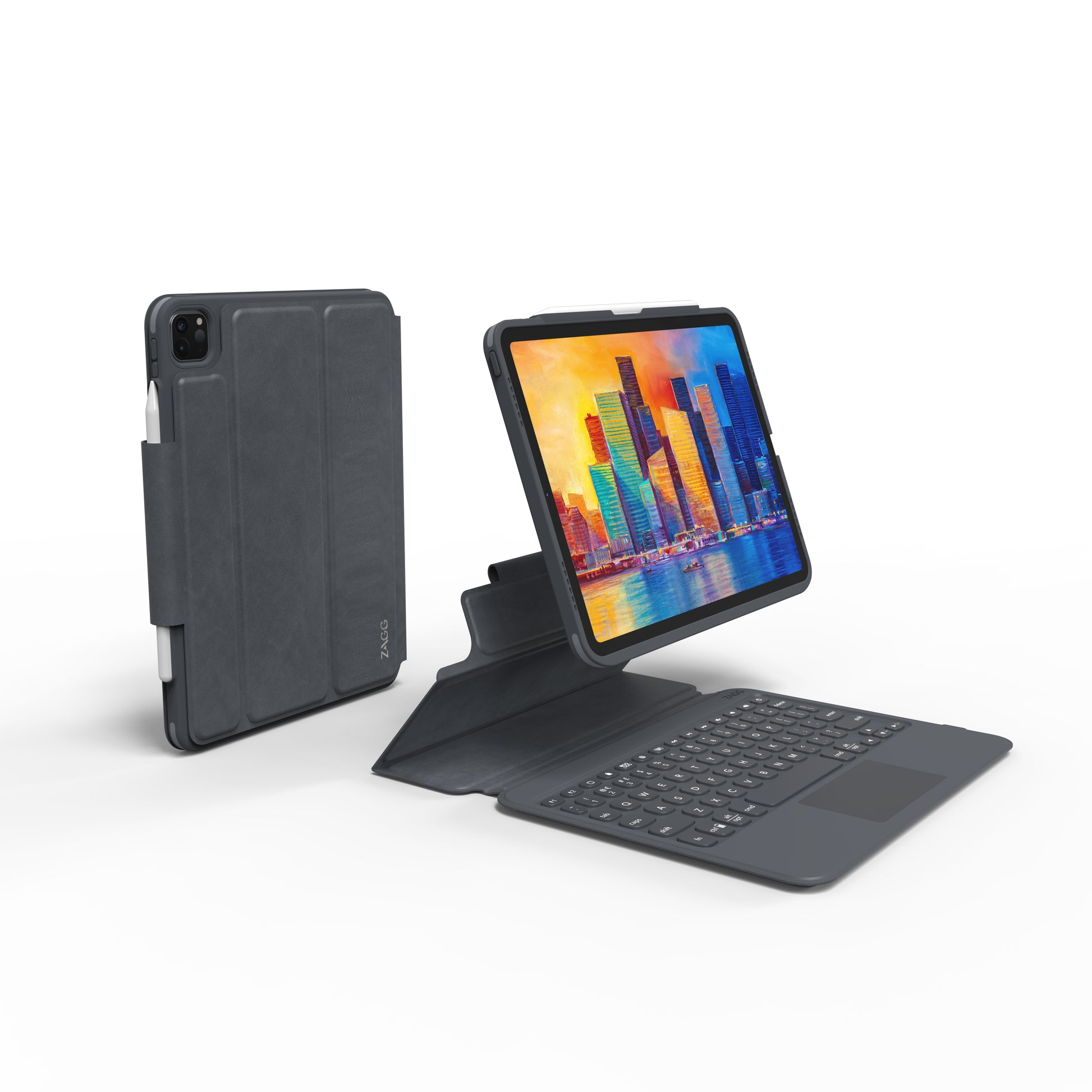 ZAGG KBD PRO KEYS – Tastatur mit Touchpad, Schwarz/Grau – für Apple iPad 10,9"