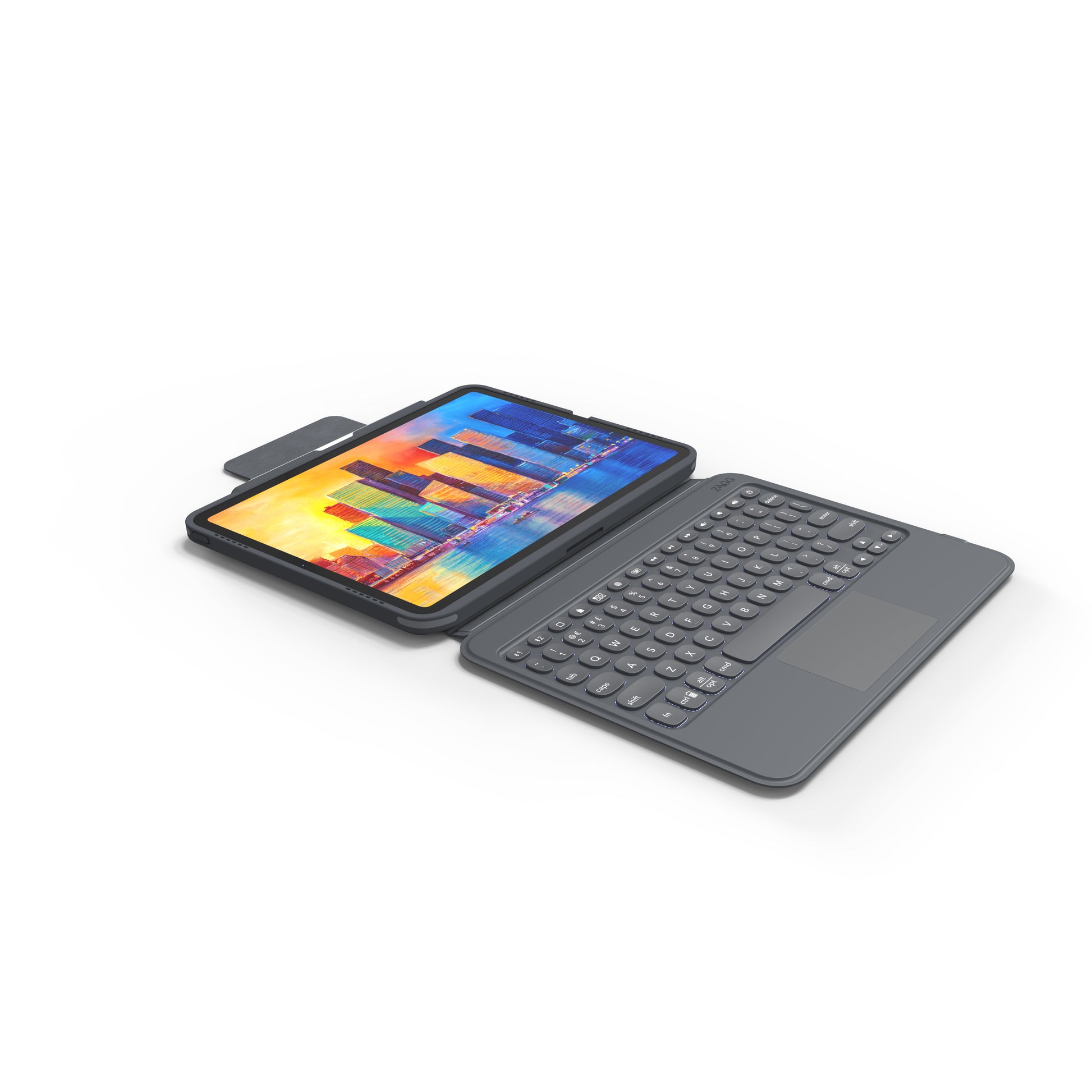ZAGG KBD PRO KEYS – Tastatur, Arabisches Layout (AR), mit Touchpad, Schwarz/Grau – für Apple iPad 10,9"