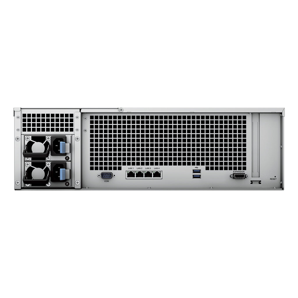 Synology RS2821RP+ – 16-Bay Rack 3U NAS – AMD Ryzen V1500B, 4 GB RAM, 1GbE, DSM, redundantes Netzteil
