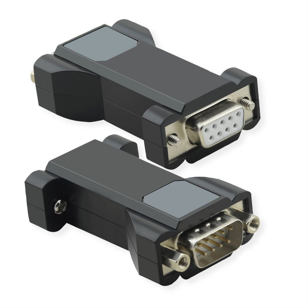 VALUE Optokoppler seriell DE-9 (Buchse) zu DE-9 (Stecker) – 1 Port, galvanische Trennung, schwarz