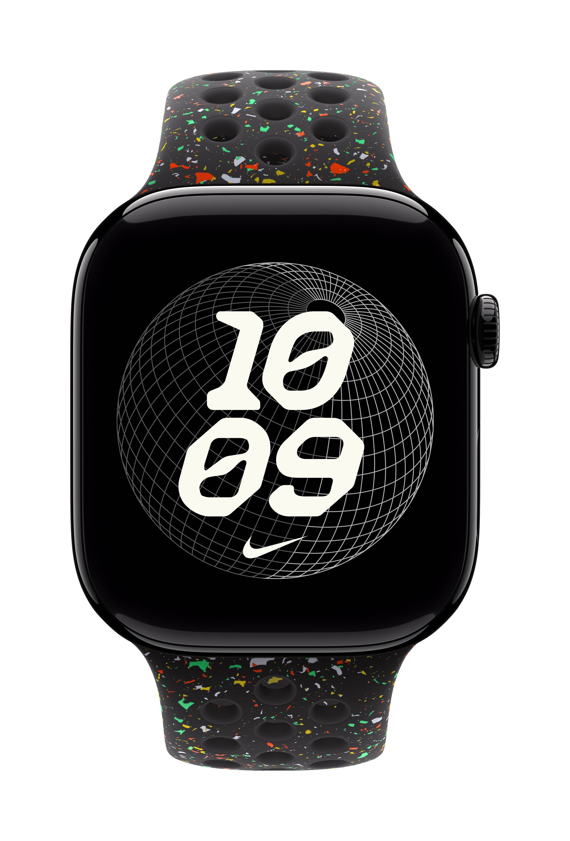 Apple Nike Sport Band – Armband – für Apple Watch 46 mm, Schwarz, M/L, Polymer