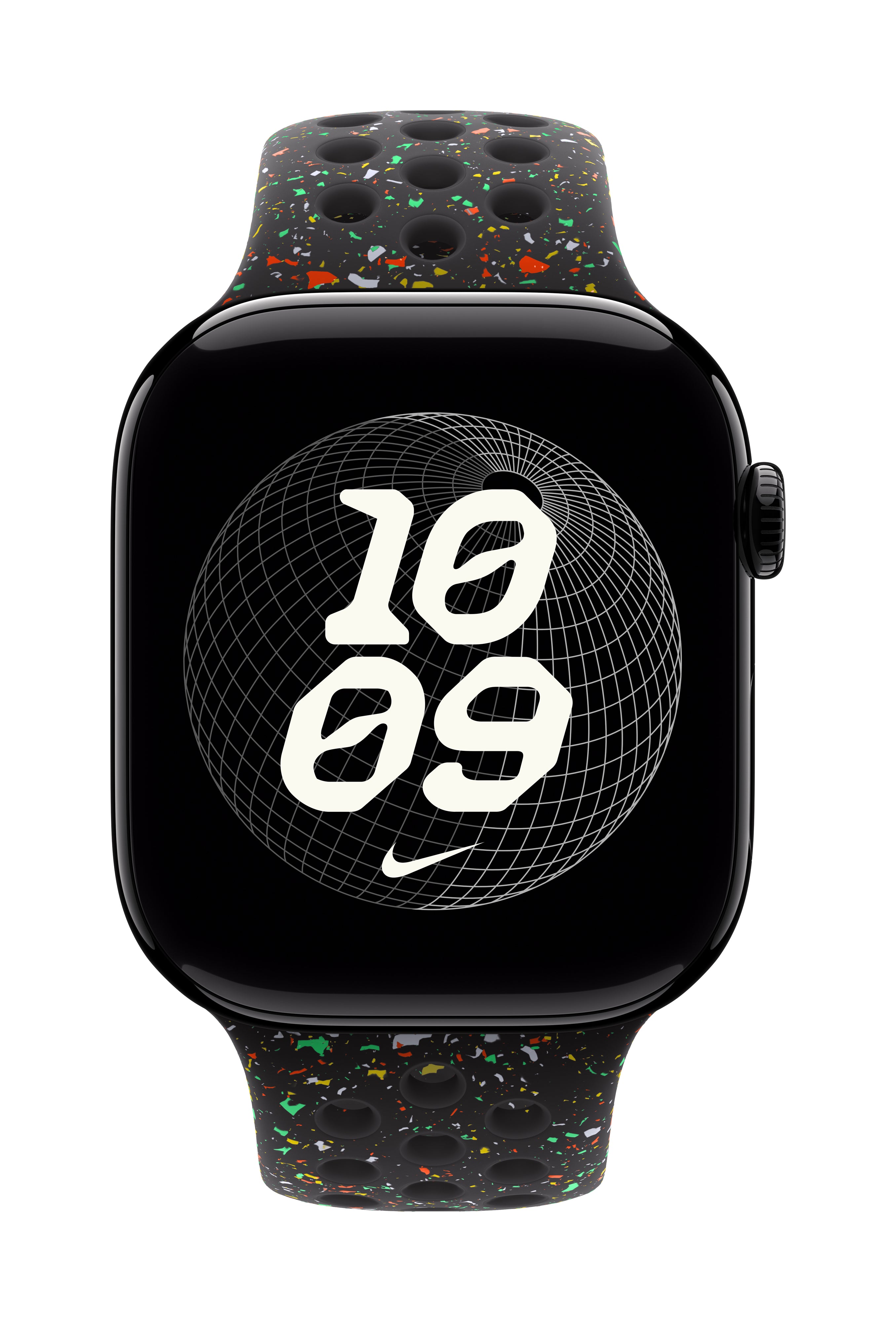 Apple Nike Sport Band – Armband – für Apple Watch 46 mm, Schwarz, M/L, Polymer
