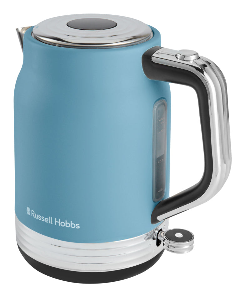 Russell Hobbs Hanley Wasserkocher – 1,7 l, Edelstahl, Blau, 28641-70