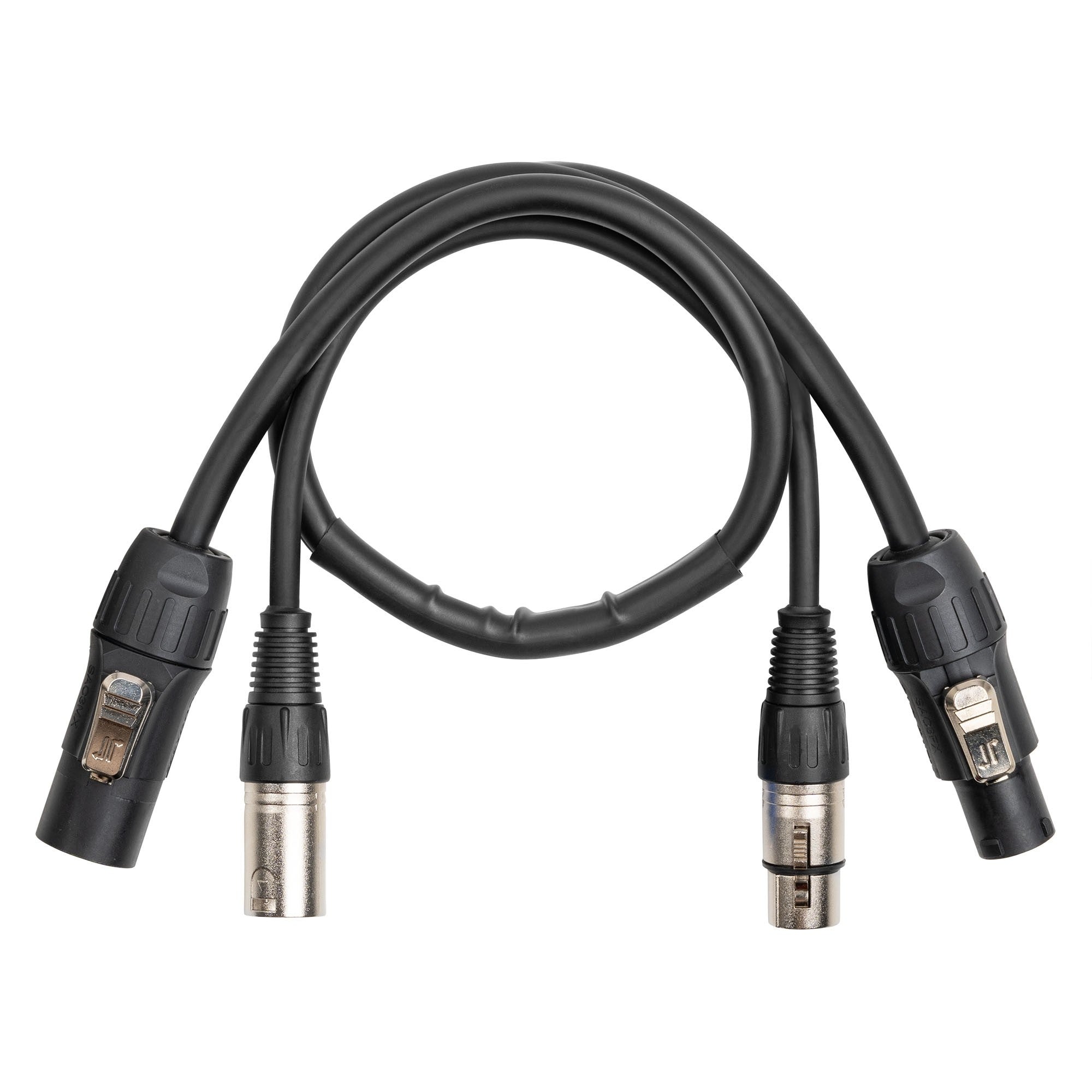 PD-Connex XLR-Kabel – 3-pol M–F – 0,5 m, Schwarz