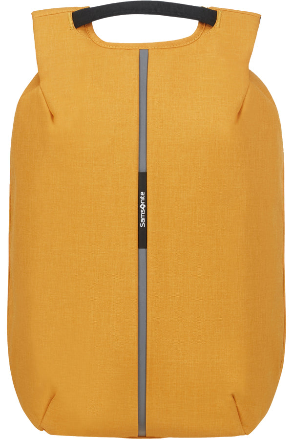 Samsonite Securipak Notebook-Rucksack – 17 l, RFID-Fach, USB-Port, recyceltes PET (rPET), Sonnengelb