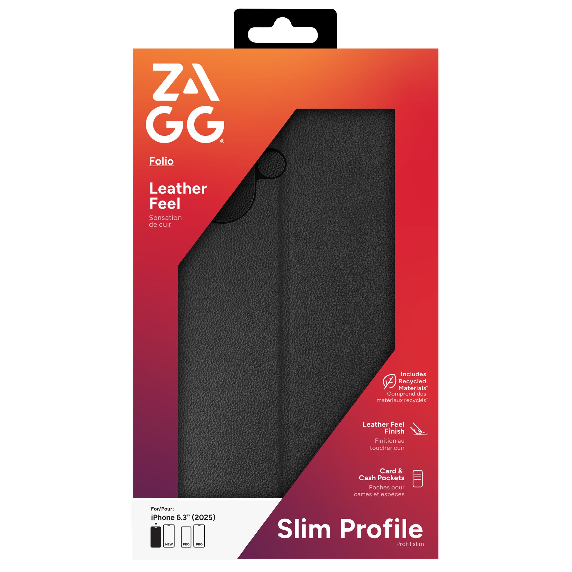 ZAGG Booklet-Hülle – für Apple iPhone 17 – schwarz