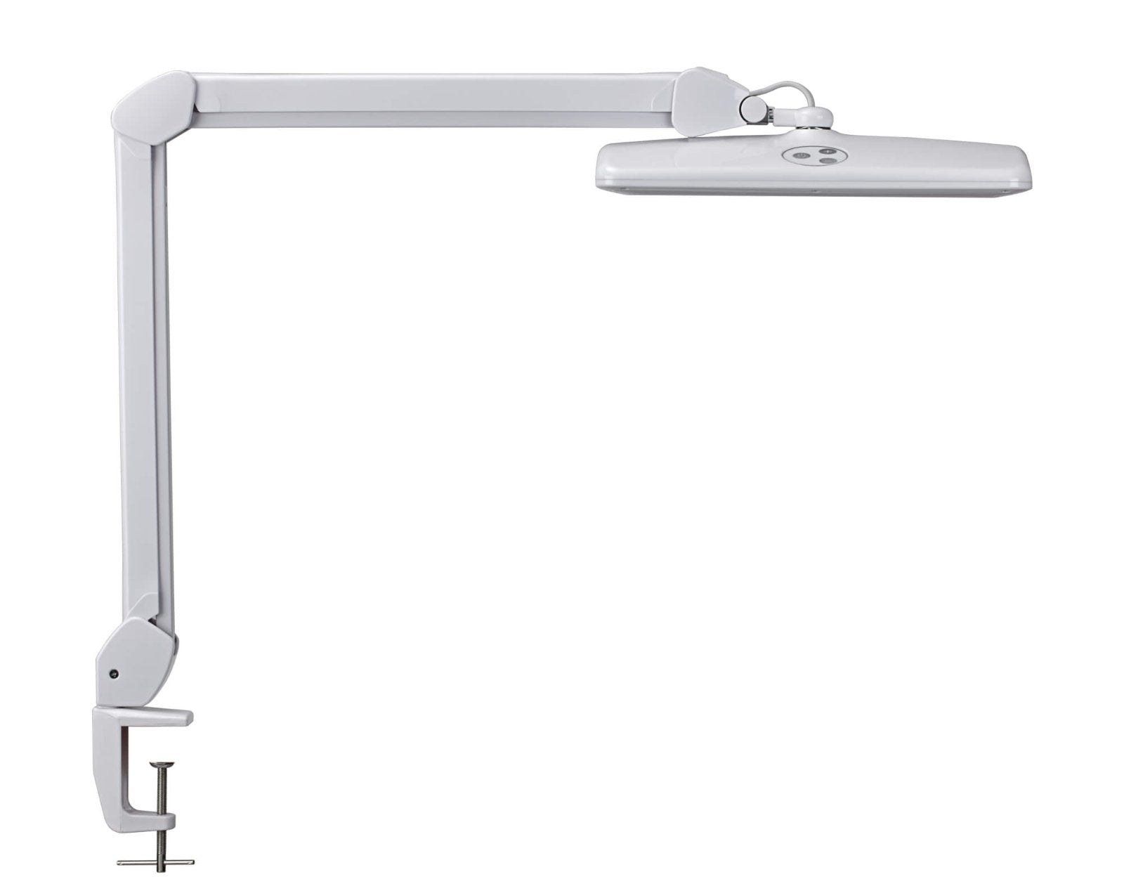 MAUL LED Tischleuchte intro – Klemmfuss, dimmbar – 6500 K – 1'449 lm 11 W – Weiss