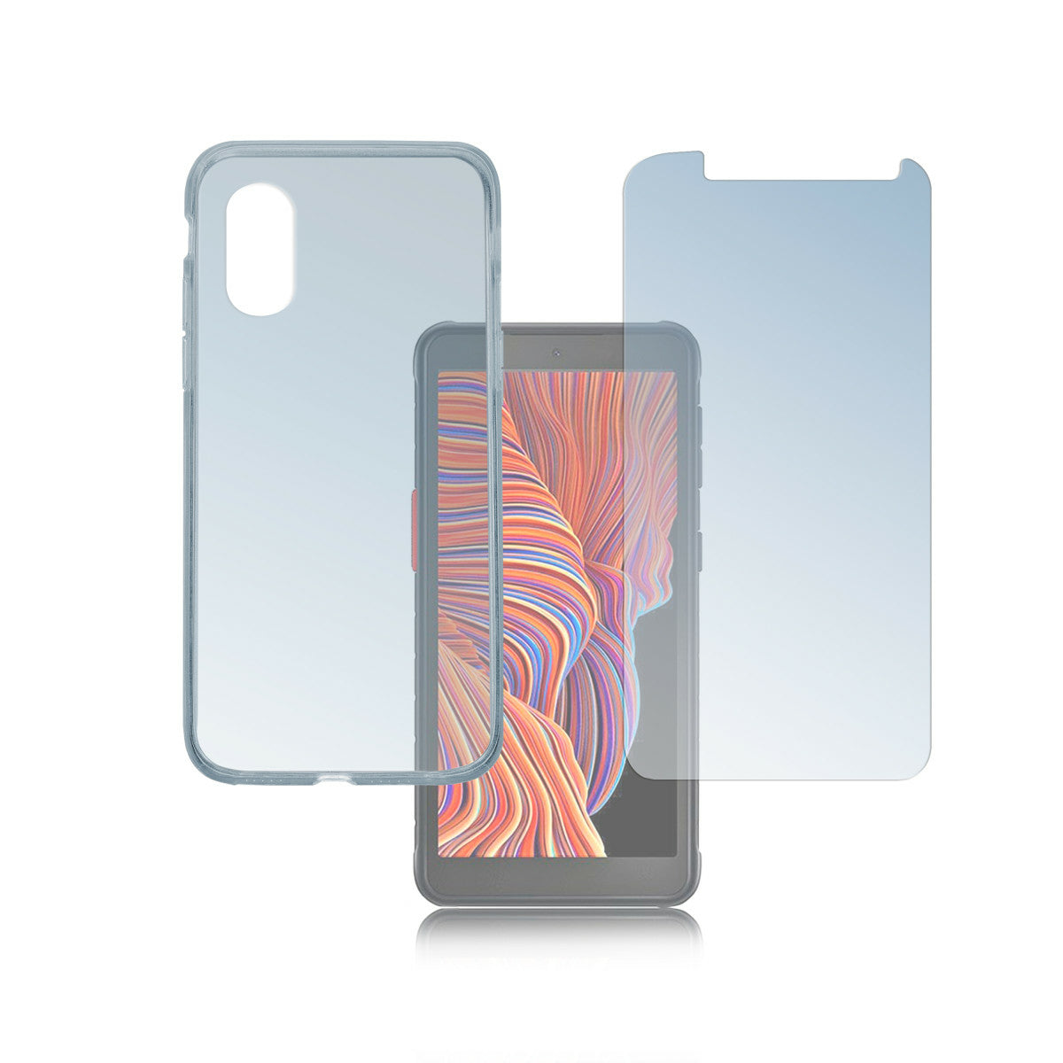 4smarts 360° Schutzset – Displayschutzfolie – für Samsung Galaxy Xcover 5, Gehärtetes Glas