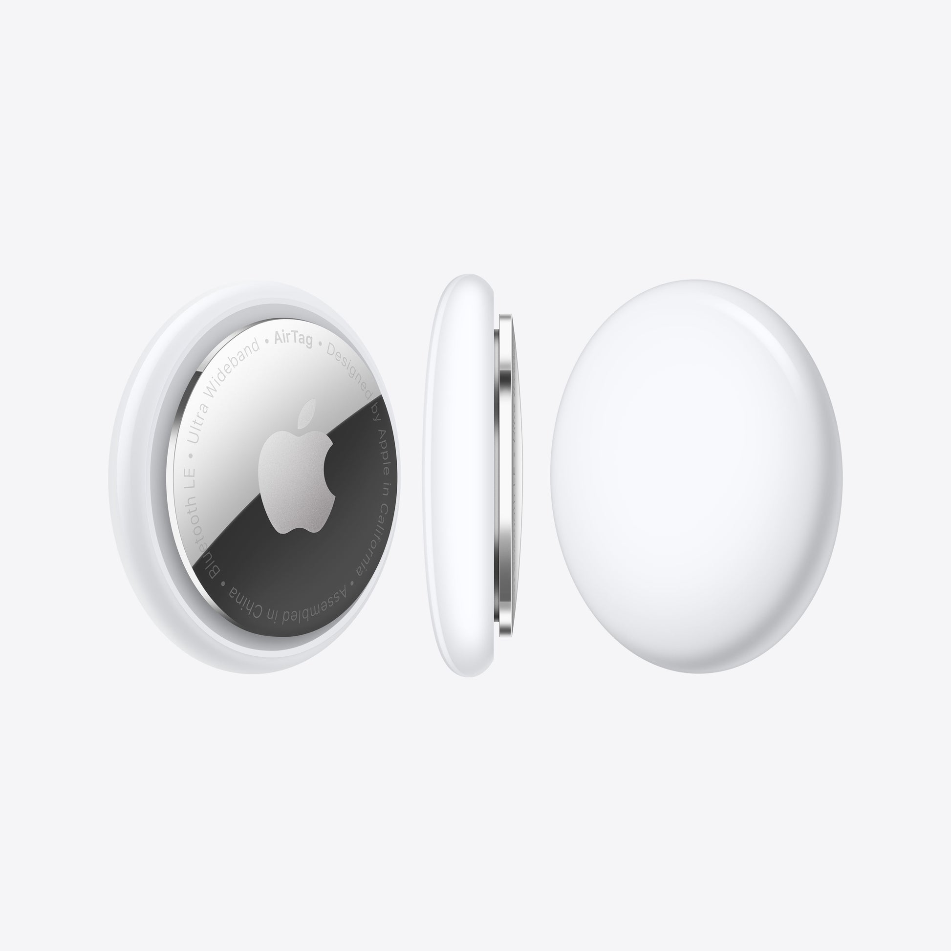 Apple AirTag – Bluetooth-Tracker – für Apple Wo ist? – IP67 – 4er Pack – Silber/Weiss