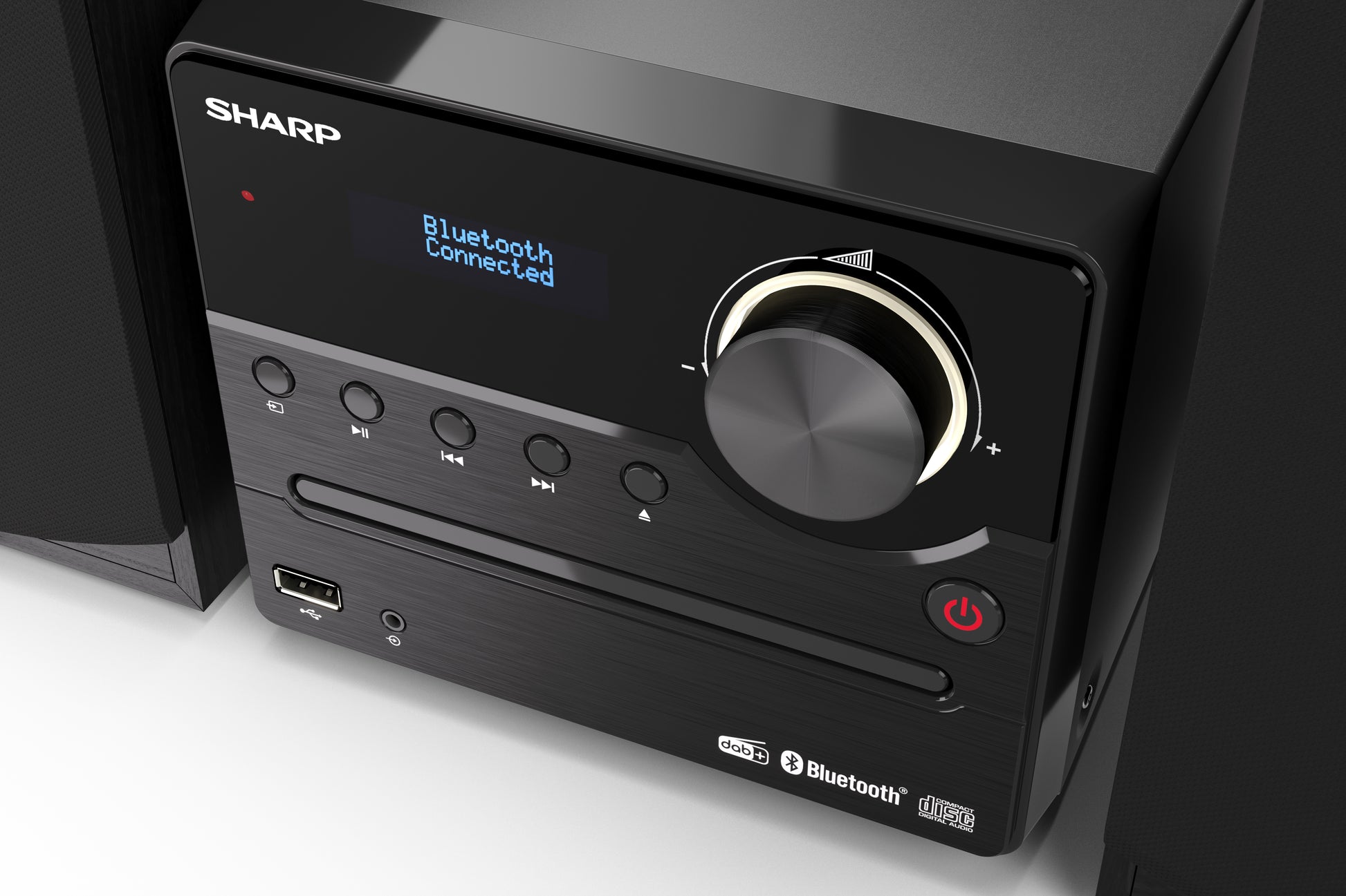 Sharp XL-B517D – Mikro-Soundsystem, Schwarz, DAB+, Bluetooth 5.0, CD, USB, Aux-In