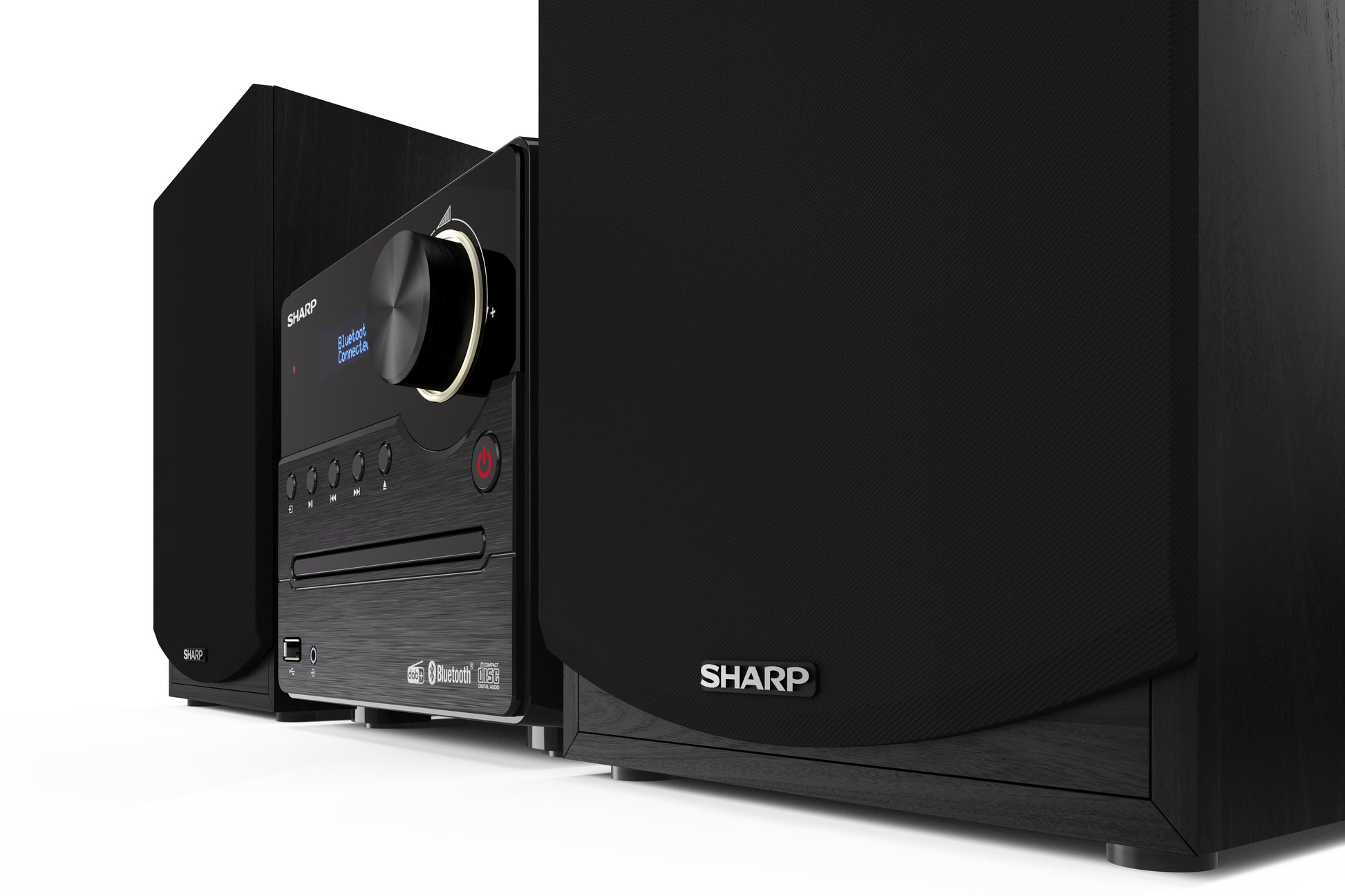 Sharp XL-B517D – Mikro-Soundsystem, Schwarz, DAB+, Bluetooth 5.0, CD, USB, Aux-In