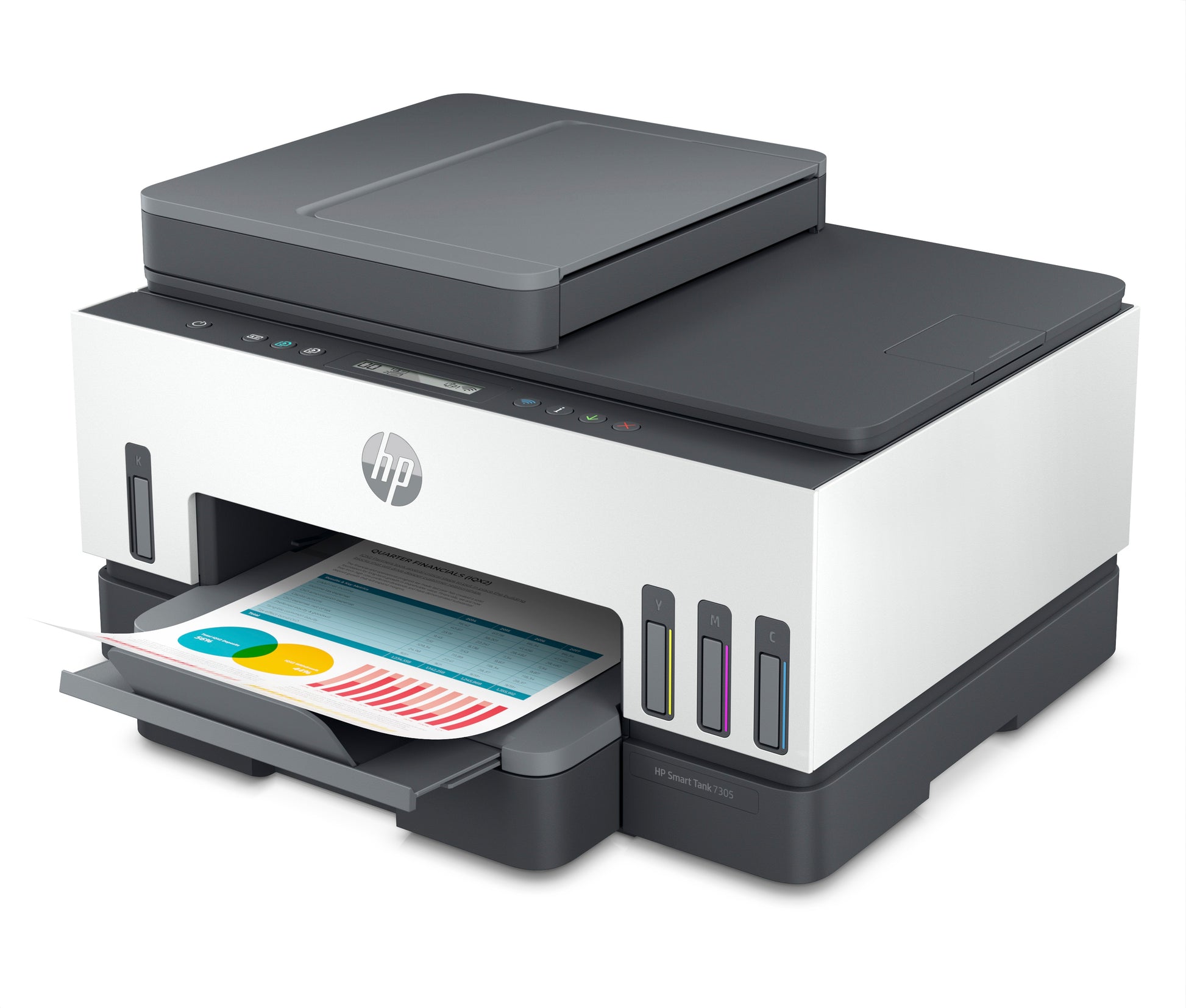 HP Smart Tank 7305 – Farbiger Tintenstrahl-MFP A4, 3-in-1 – USB/LAN/WLAN – Duplex, ADF – 15 ppm S/W