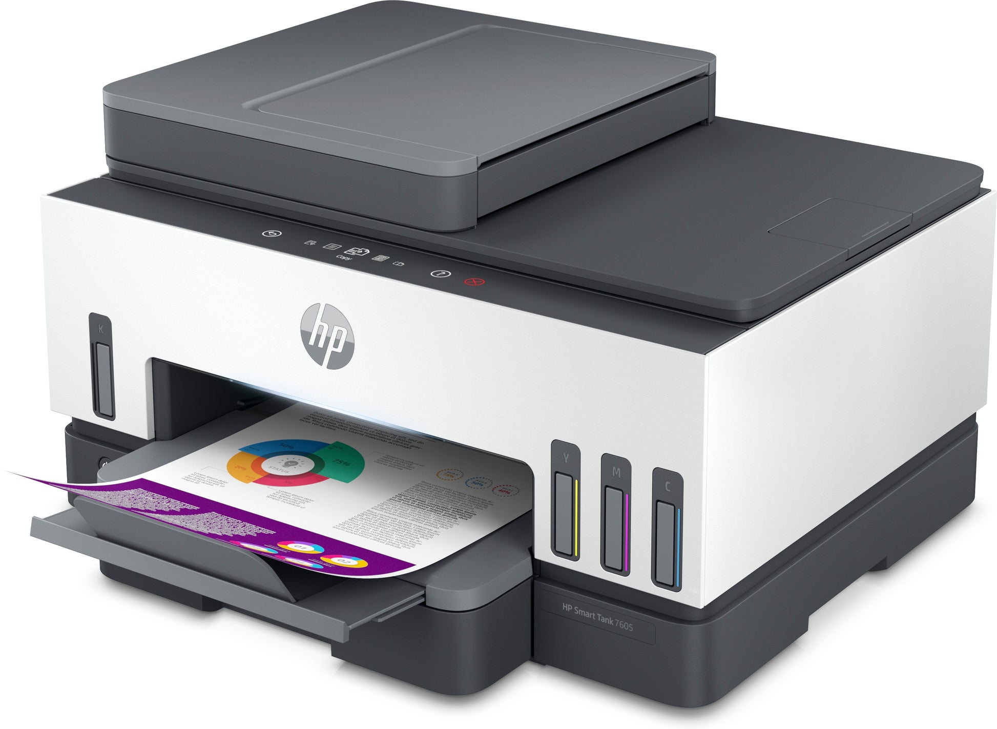 HP Smart Tank 7605 – Farbiges Tintenstrahl-MFP, 4-in-1 – WLAN – ADF, 35-Blatt ADF