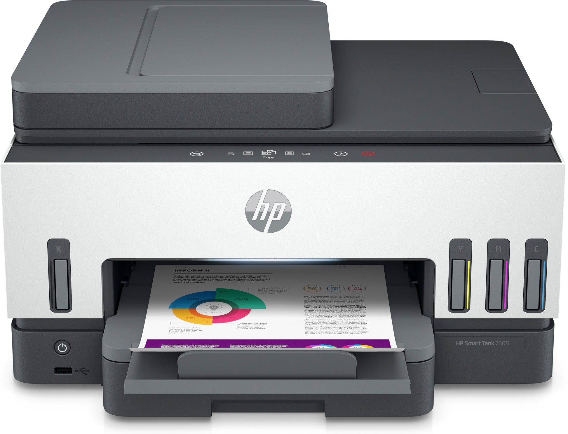 HP Smart Tank 7605 – Farbiges Tintenstrahl-MFP, 4-in-1 – WLAN – ADF, 35-Blatt ADF