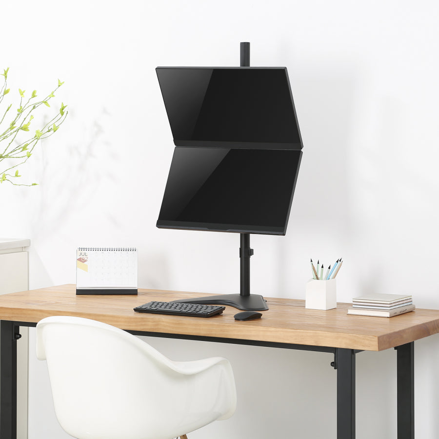 V7 DS1FSDS – Monitor-Tischständer – 2 Monitore – 10–27" – VESA 75×75/100×100 mm – bis 7,9 kg/Monitor