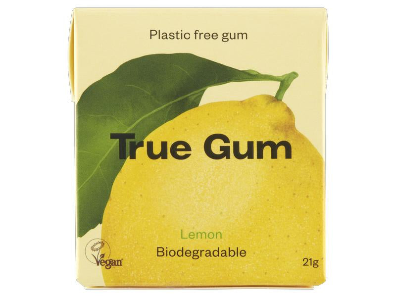 True Gum Kaugummi – Zitrone, zuckerfrei – 21 g
