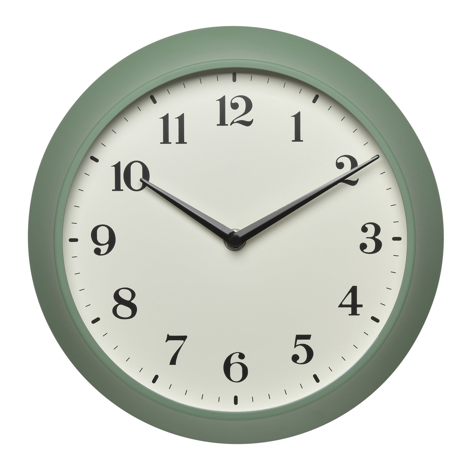 TFA-Dostmann TFA Dostmann Wanduhr – Funk, analog, Ø 27 cm, grün, Metall/Glas
