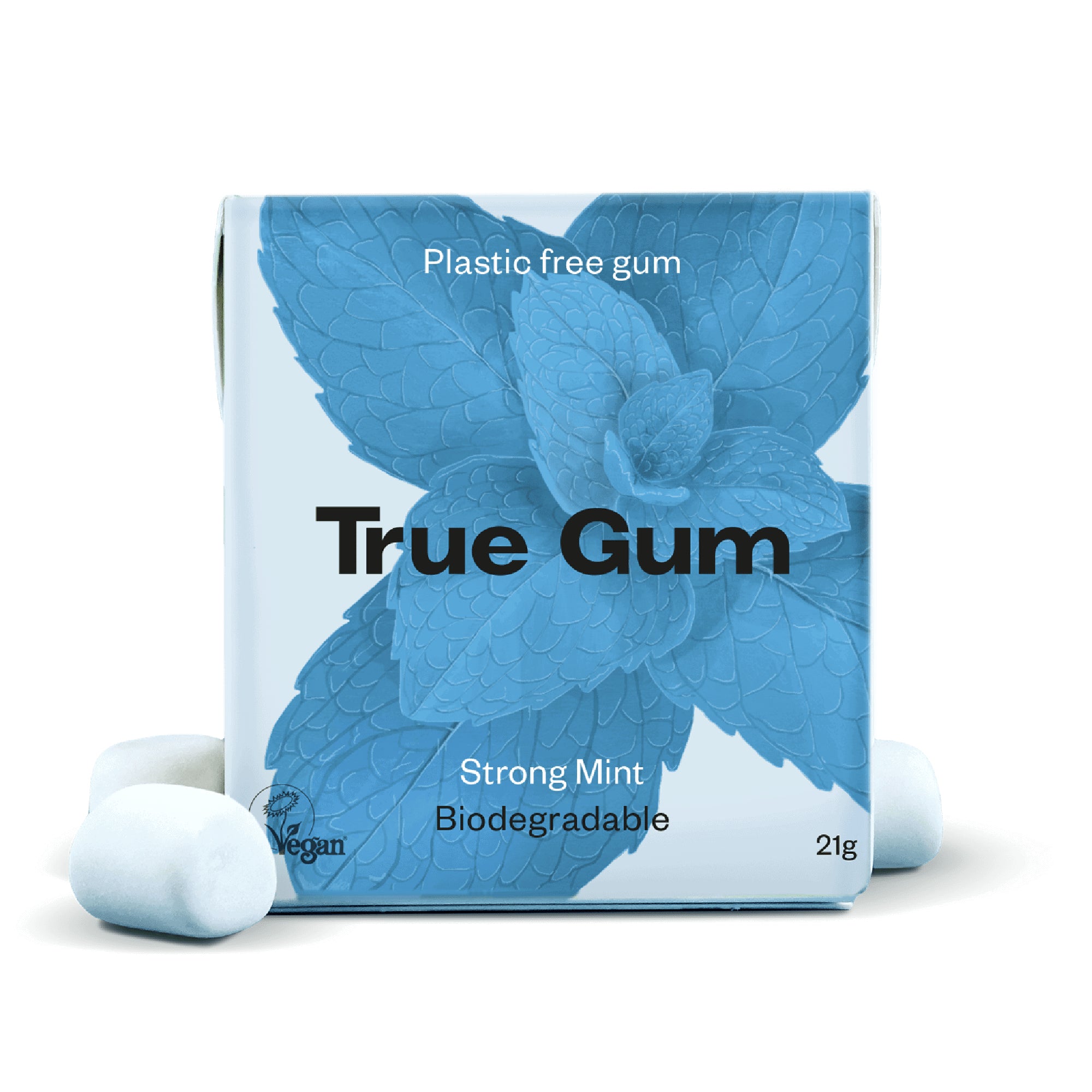 True Gum Kaugummi – Starke Minze, Zuckerfrei, Glutenfrei – 21 g