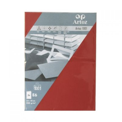 Artoz Klappkarten-Set – 180 × 250 mm, 220 g/m² Papier, Rot – 5 Stk