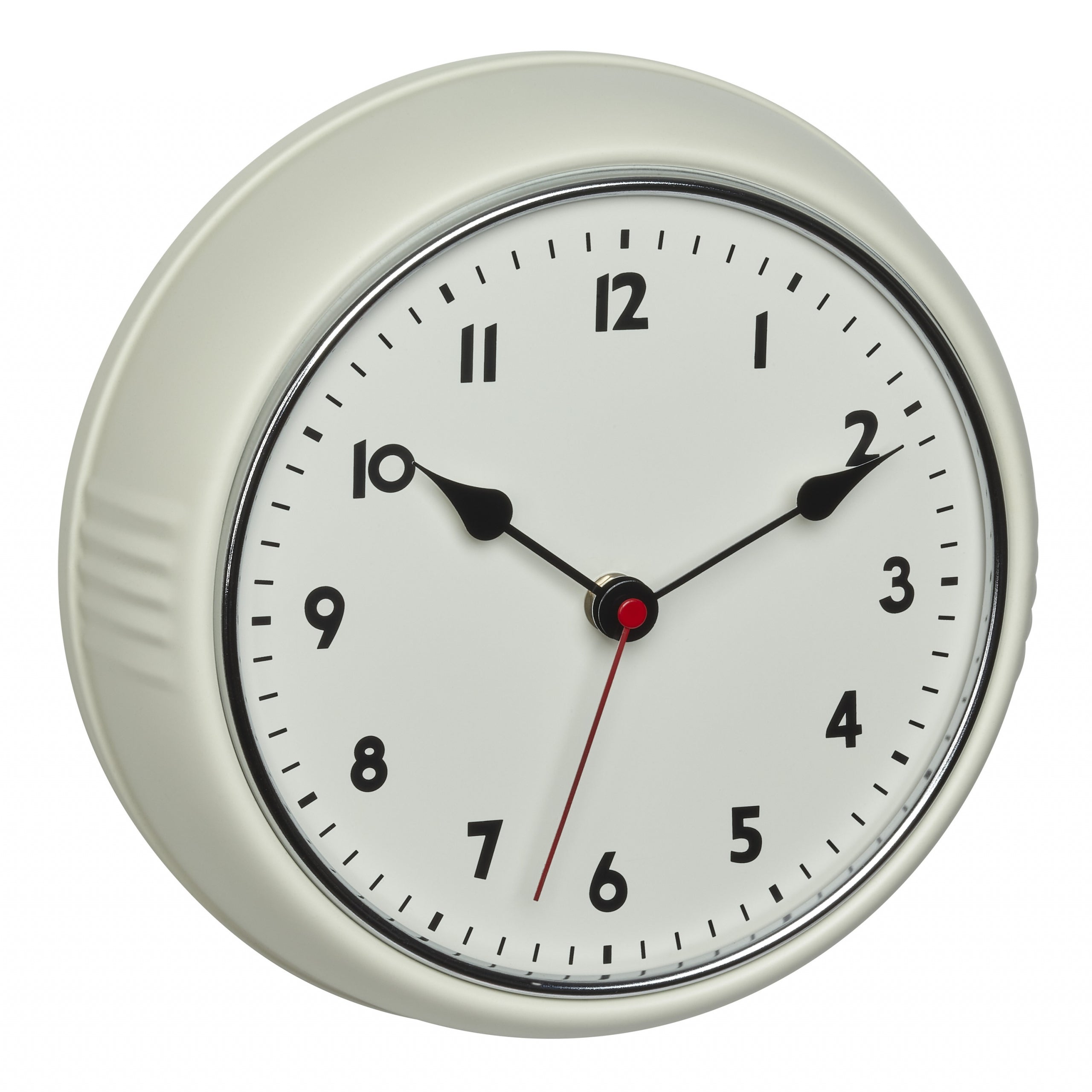 TFA-Dostmann TFA Dostmann Wanduhr – Funk, analog, Ø 24 cm, Beige, Metall/Glas