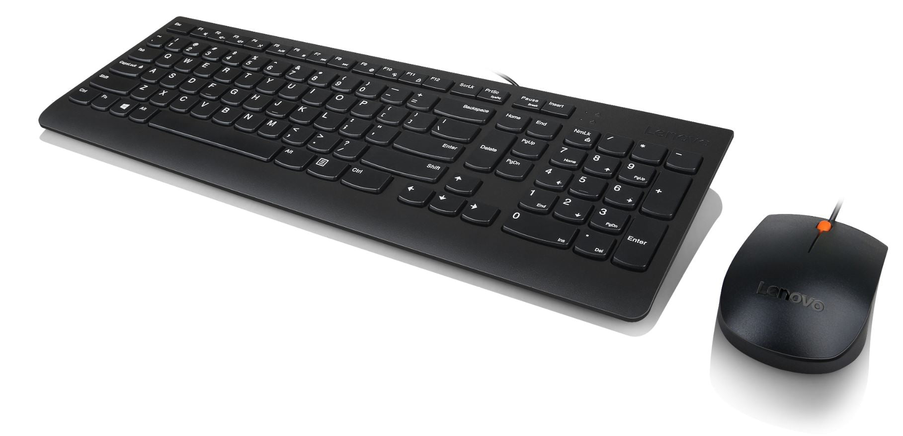 Lenovo 300 – Tastatur-Maus-Set – kabelgebunden USB – QWERTY (US-INT) – schwarz