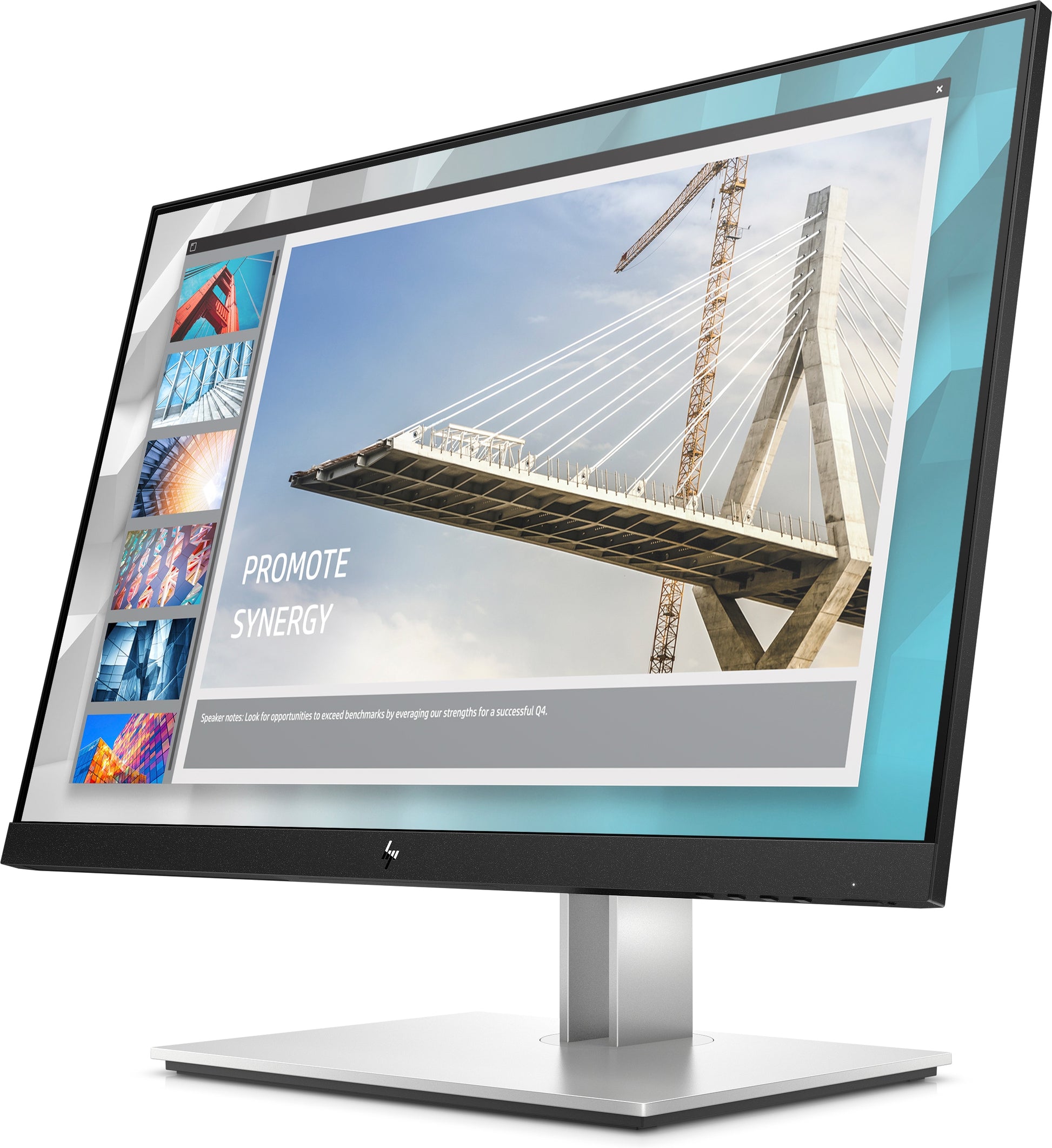 HP E24i G4 – Monitor, 24", IPS, 60 Hz, 250 cd/m², USB-Hub integriert, VESA 100 × 100, Silber