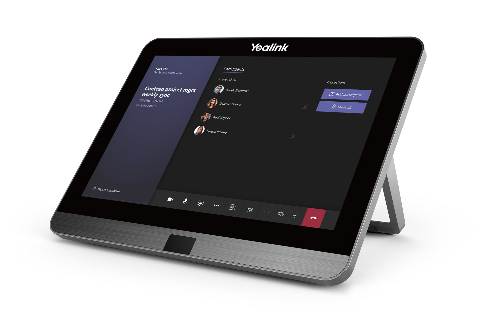 Yealink MTouch II – Touchpanel – 8,0", kapazitiv, WLAN, USB-C, 3,5-mm