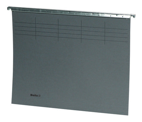 Biella Hängeordner für A4 – Karton, Grau, 320 × 250 mm, mit Vordruck