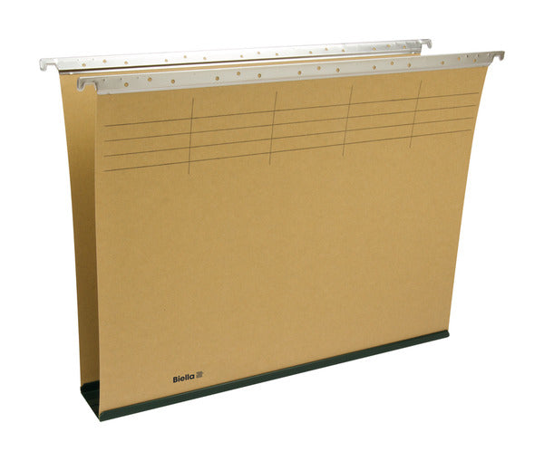 Biella Hängeordner für A4 – Karton, Olivgrün, 320 × 250 mm, mit Vordruck