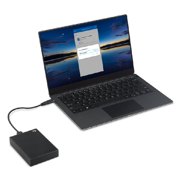 Seagate One Touch Speichergerät – 2 TB, Passwortschutz, Schwarz