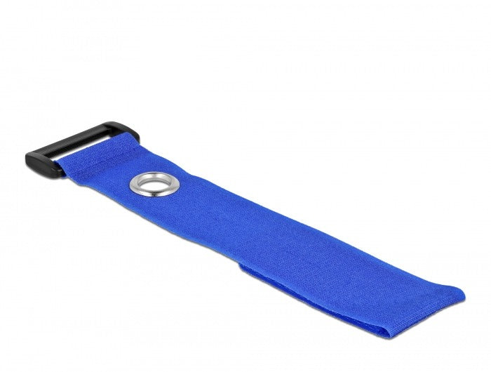 DeLOCK Klettkabelbinder, 280×38 mm, 3er-Pack – Blau
